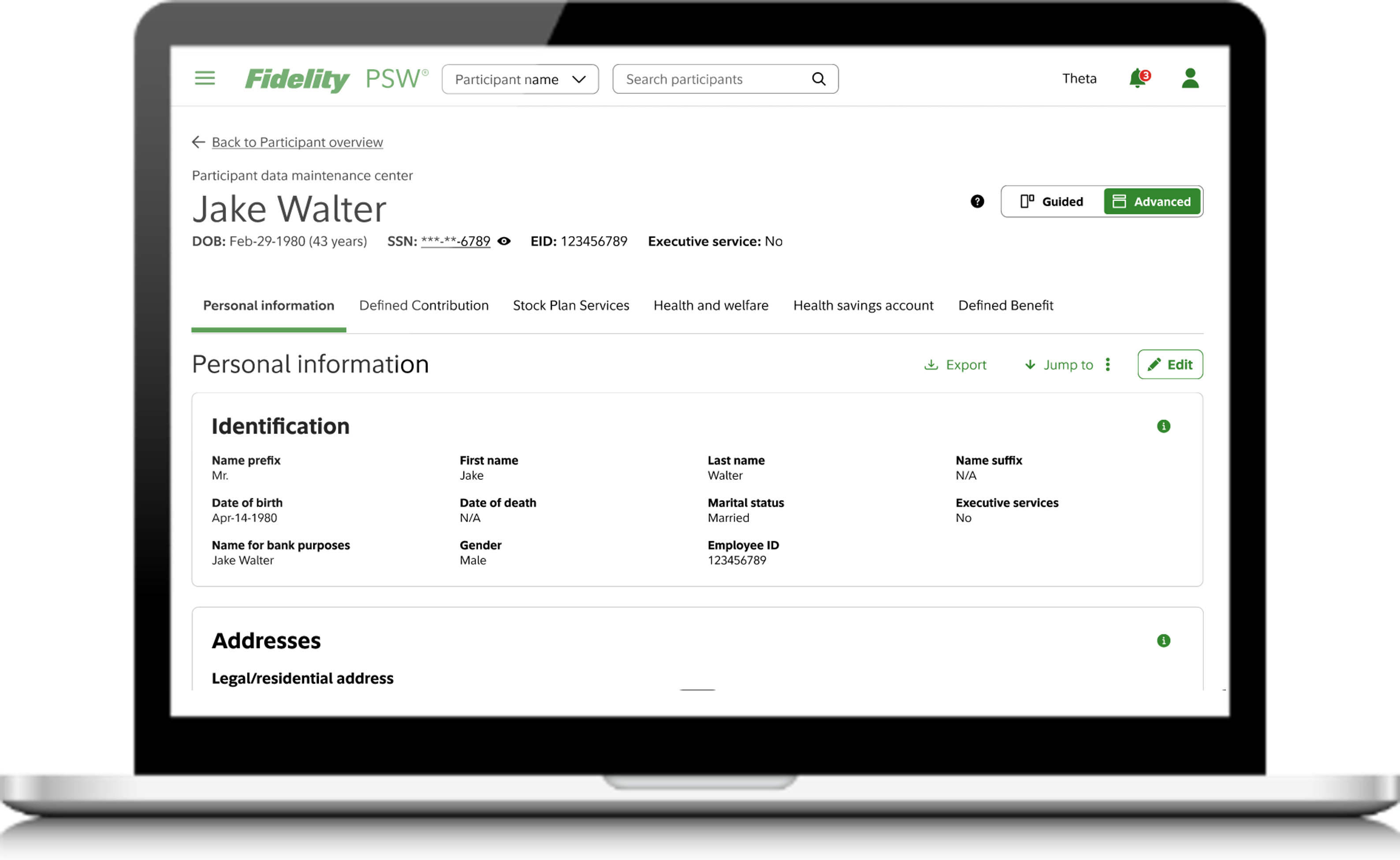 ParticipantDataMaintenanceCenter